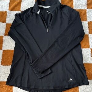 Adidas Women’s  Black Lightweight Quarter-Zip Golf top
